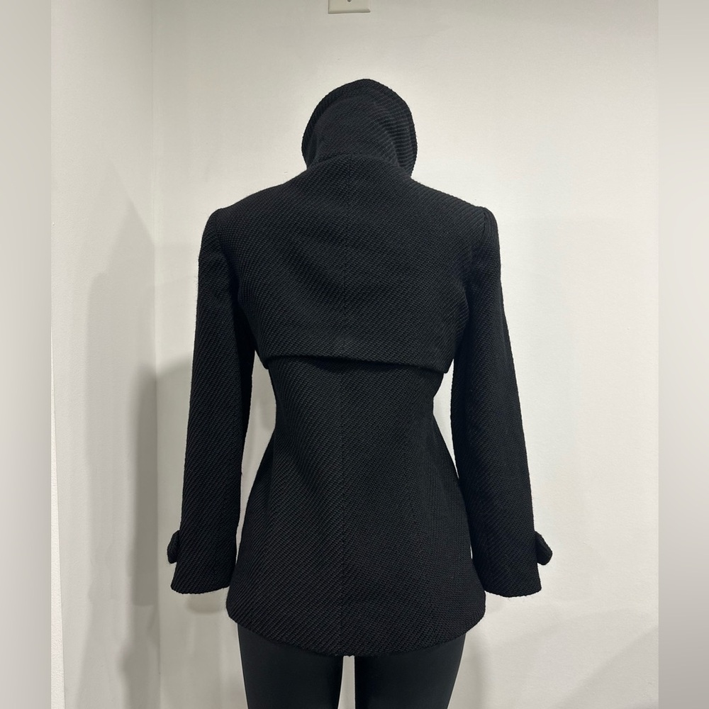 Trina Turk Black Wool Peacoat Women’s Size 8 Pockets Lined Jacket - Picture 5 of 10